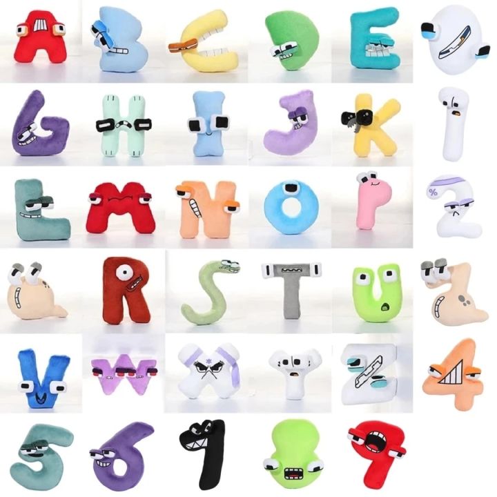 NEW Alphabet Lore Plush Toy Character Doll Kawaii Stuffed Animal Toys for Children Christmas Gifts
