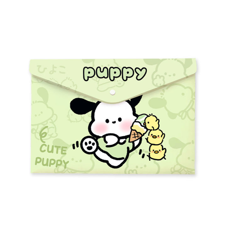 Student File bag transparent a4 button bag file bag student cartoon ...