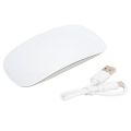 Wireless Mouse Silent Low Decibel Rechargeable Ergonomic Portable Touch Wheel Design Type C Mouse for Home Office White. 