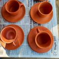 Matir Cup Set|Clay Made Tea Cup Set | 6 Pes - Coffee Mug - Upscaled Quality. 