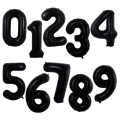32” Inch Number Foil Balloon | Big Size Golden, Silver & Black Number Foil Balloon for Birthday, Anniversary & Party Decor- (Pack of 1 Pcs). 