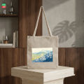 Tag Lifestyle Eco Friendly Fashionable Jute Tote Bag Shopping Bag/College/University Bag, Tote Bag, Jute Bag with Zipper.