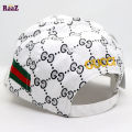 White Embroidery logo Cotton Curved Visor Cap.