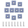 BRADOO- 16pcs Furniture Sliders 40mm Furniture Leg Protectors with Screws Square Chair Leg Protectors Furniture Glide Pads.