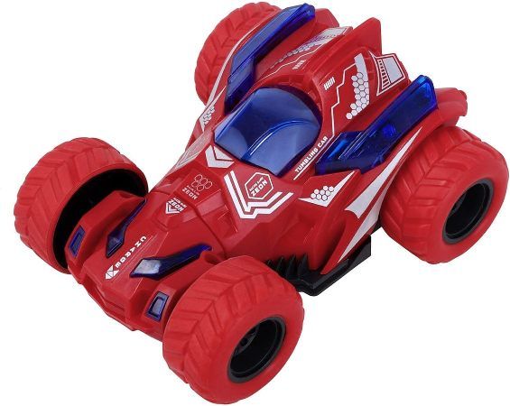 360°Rotation Pull Back Toy Cars,Upright Walking Rotatable Head Inertia Vehicle Playsets Toy Cars for Kids