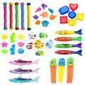 Toys Balls Cross-border Amazon Water Splash Diving Toys Kids Pool Treasure Hunt Diving Torpedo Water Ring Diamond Set Toys. 