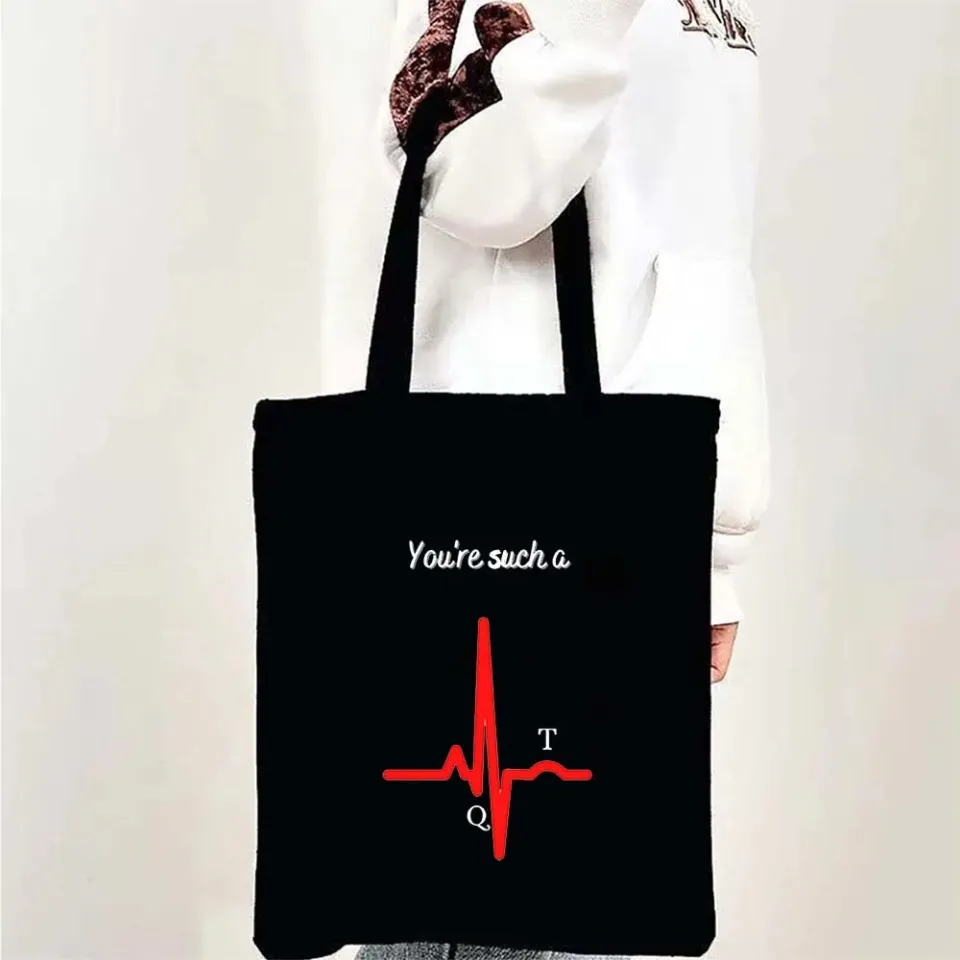 Nurse Practitioner Heart Tote Bag – Natural Canvas, Reusable Shopping Bag With Professional Print