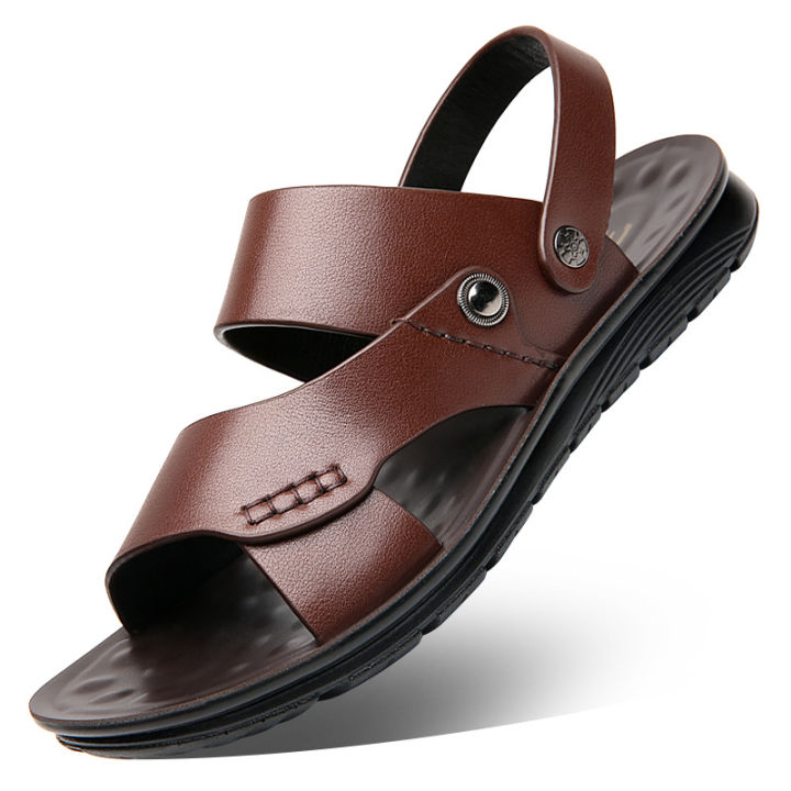 Men's%20Sandals%20Summer%20Soft%20Leather%20Soft%20Sole%20Anti%20Slip%20Beach%20Shoes%202023%20New%20Plus%20Size%20Casual%20Dual-Use%20Slippers%20-%20Image%208