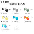 OQ BOGA 7 Styles Unisex Classic Aviator Polarized Sunglasses Men Women Colorful Half Rim Sun Glasses UV400. 