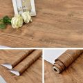 300 x 60 cm Self Adhesive Wood Grain Furniture Stickers PVC Wallpaper cabinets Gloss Film Vinyl Counter Top Decal ( 10x2 feet). 