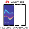 5D Tempered Glass Screen Protector for Huawei Y9 (2018) - Black and Transparent. 