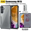 Samsung M15 Phone Case For Samsung Galaxy A15 M35 A35 M55 A55 Anti-peeping Tempered Glass Screen Protector 3 in 1. 