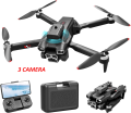3 Camera Drone 8k HD ESC Obstacle Avoidance Brushless Motor Foldable Wifi FPV Optical Flow Localization Drone.