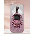 lthmy for Redmi 9 case electroplating colorful luxury soft glitter TPU cell phone back cover phone case astronaut kickstand.