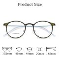 YIMARUILI New Ultra-light TR90 Transparent Retro Round Pure Titanium Decorative Optical Prescription Glasses Frame Men And Women. 