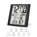 Temperature and Humidity Digital Wall Clock 8.6-inch Large Screen Time. 