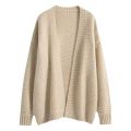Autumn and Winter New 2022 Sweater Knitted Cardigan Women's Thick Knitted Loose Lazy French Retro Mid-Length Coat.