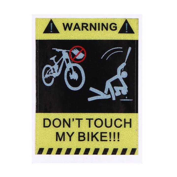 DONT TOUCH MY BIKE Bicycle Decorative Warning Sticker Waterproof Decal (B)