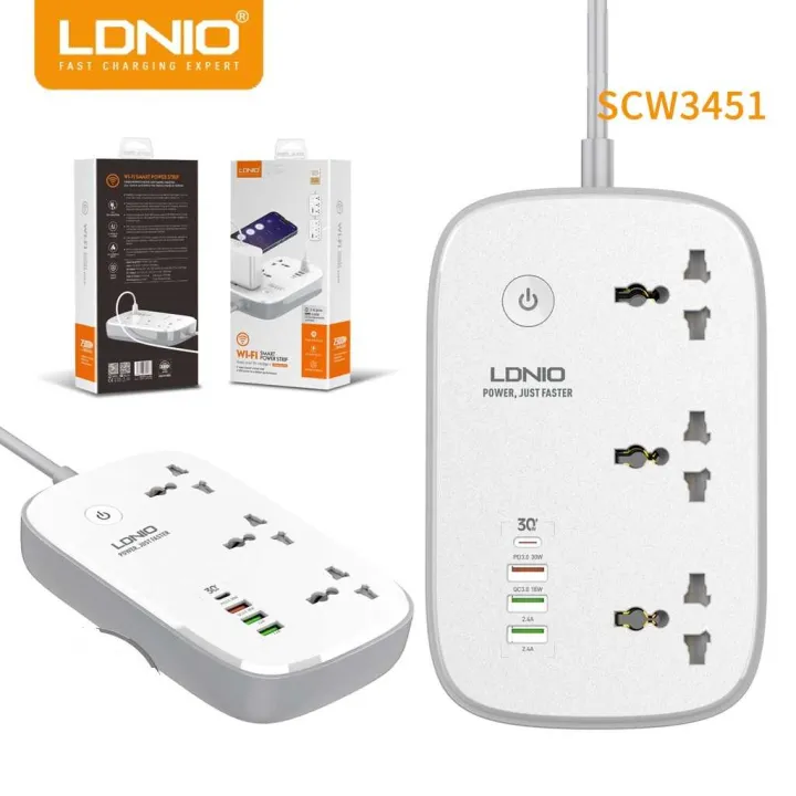 LDNIO%20SCW3451%20UK%20WiFi%20Smart%20Power%20Strip%203%20Universal%20Socket%203%20USB-A%20and%201%20USB-C%20Smart%20Life%20APP%20Remote%20Control%20-%20Image%207