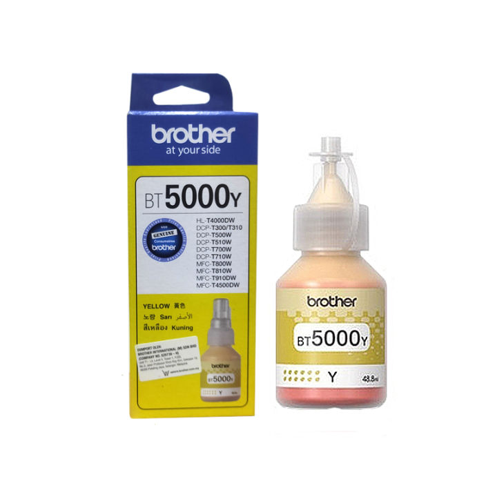 Brother BT5000Y (DCP-T220/DCP720W,820DW,920DW,DCP-T310, DCPT510W, DCPT710W, MFCT810W, MFCT910DW,DCP420W) Yellow Ink Bottle