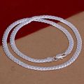 1MM 925 Sterling Silver Chain Fashion Sliver Necklace High Quality Snake Chain For Men And Women.