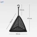 Outdoor Meat Drying Net Drying Food Vegetables Rack Net Folding Triangle Dishes Mesh ing Drying Net Basket Black.