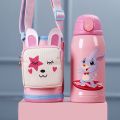 Portable Cartoon Water Bottle Bag with Strap tumbler bag holder sling bag Thermos Cup Cover Adjustable Water Bottle Cover Protective Pouch Carrier Bag For Student Kids. 