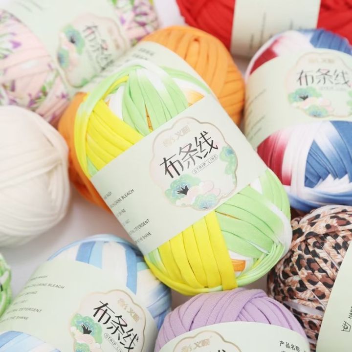D%20D%20100g/Ball%20Fabric%20Cloth%20Yarn%20T-Shirt%20Yarn%20for%20Crochet%20Knitting%20Soild%20Color%20Yarn%20Hand%20DIY%20Art%20Basket%20Bag%20Projects%20-%20Image%202