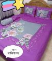 King size cotton bed sheet with matching 3 pillow covers. 