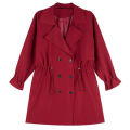 Lining Windbreaker Femme Mid-Length Spring Autumn New Coat Wild Loose Suit Collar Casual Thin Coat Trench Coat Women. 