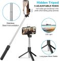 Bluetooth Selfie Stick with LED Light 3-in-1 Multi-Functional Extendable Bluetooth Selfie Stick Tripod (Bluetooth Remote Included). 