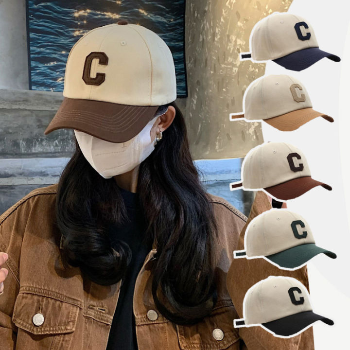 Letter C Embroidery Patchwork Baseball Cap Soft Cotton Outdoor Sun Caps Woman Man Snapback Dad Trucker Hats Unisex Streetwear