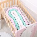 Sweet Baby Soft Knot Pillow Braided Crib Bumper Decorative Baby Bedding Sheets Cushion multicolor. 