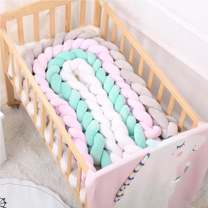 Sweet%20Baby%20Soft%20Knot%20Pillow%20Braided%20Crib%20Bumper%20Decorative%20Baby%20Bedding%20Sheets%20Cushion%20multicolor%20-%20Image%204