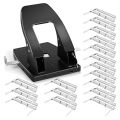 2 Hole Punch with 100 Binder Paper Fastener Paper Two Hole Punchers for Paper File Folder Binder,30 Sheet Capacity. 