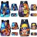 HOT NARUTO Naruto Primary and Middle School Students Schoolbag Boys Girls Anime Cartoon School Bag Mochila Children's Gifts. 