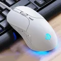 Inphic PB1 Business Office Mute Macro Definition Gaming Wired Mouse, Cable Length: 1.5m, Colour: Matte White Breathing Light. 