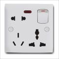 6 pin wall multi socket with Indicator 3 pin & 2 Pin With Switch.