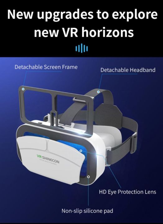 G12 VR Glasses 4.5 to 7 .0 inch 3D Virtual Reality Gaming Glasses Headset Helmet Goggles Lenses Smart For IOS Android Smartphone