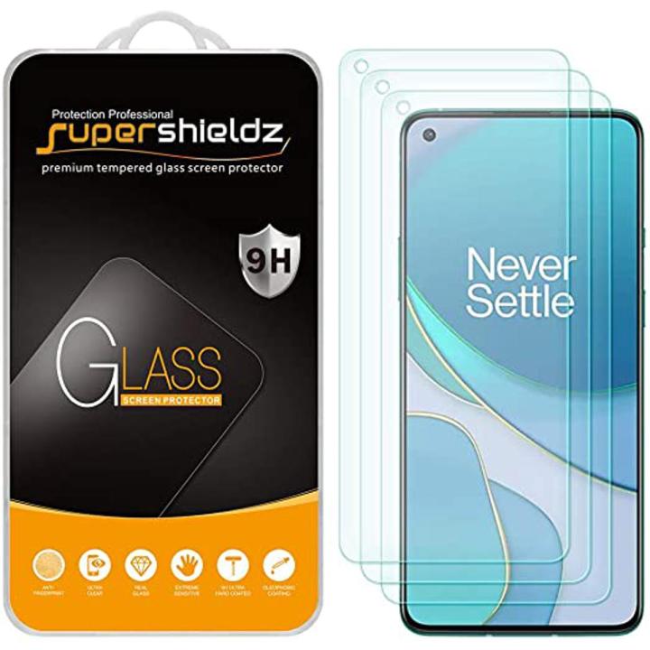 OnePlus 8T Tempered Glass Screen Protector With Camera Hole Slim 9H Hard - Transparent