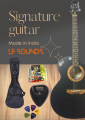 Indian Signature Acoustic Semi-Electric Guitar black. 