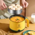 Portable Electric Multicooker Rice Cooker – 1.8L Stainless Steel Non-Stick Cooking Pot with Steamer, 300W/600W Dual Power, Compact Travel Cooker for Rice, Noodles, Soups & Stews – Quick Heating Multipurpose Cooker for Home & Dorm Simplicity. 