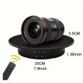 3 Speeds Electric Rotating Display Stand Mirror 360 Degree Turntable Jewelry Holder Battery/USB Power for Photography.