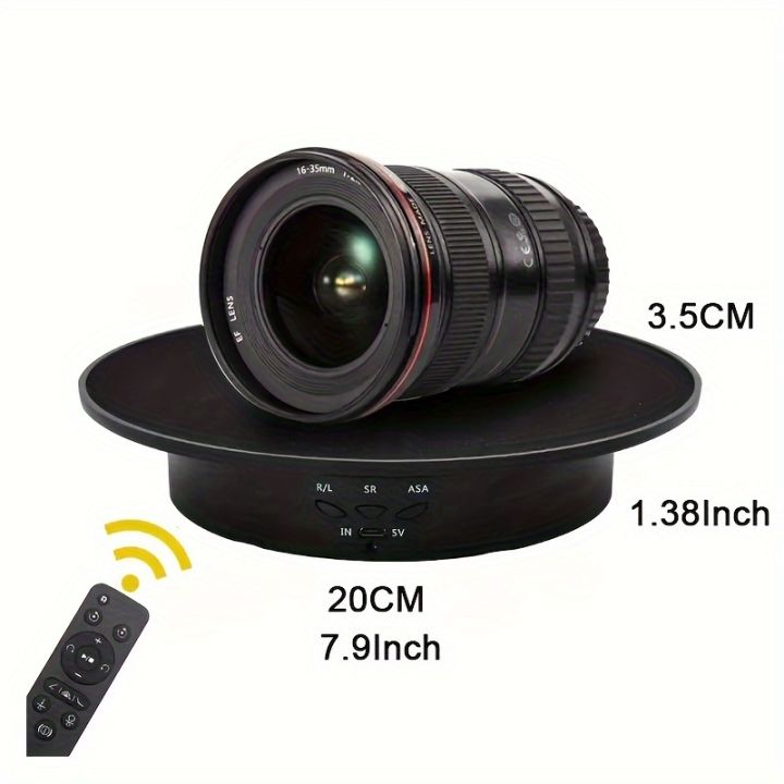 3%20Speeds%20Electric%20Rotating%20Display%20Stand%20Mirror%20360%20Degree%20Turntable%20Jewelry%20Holder%20Battery/USB%20Power%20for%20Photography%20-%20Image%204