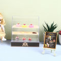 1Set 1:12 Dollhouse Miniature Cake Display Cabinet Signboard Stand Model Living Scene Decor Toy. 