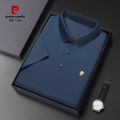 Pierre Cardin Summer Business Short SleeveTT-shirt Men's Thin Lapels Non-Ironing Dad's Sweater Breathable Casual.