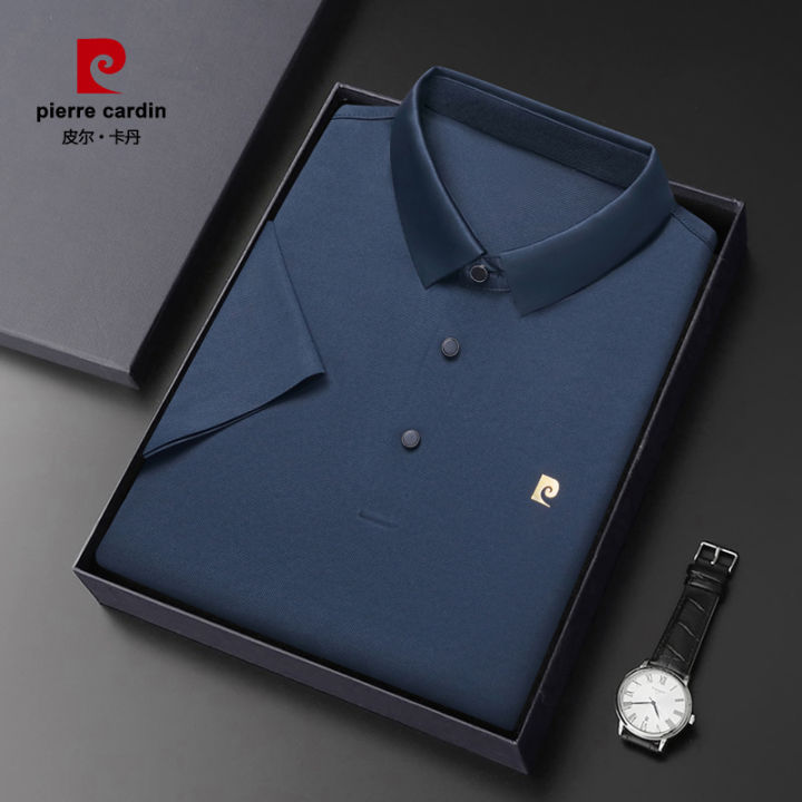 Pierre%20Cardin%20Summer%20Business%20Short%20SleeveTT-shirt%20Men's%20Thin%20Lapels%20Non-Ironing%20Dad's%20Sweater%20Breathable%20Casual%20-%20Image%204
