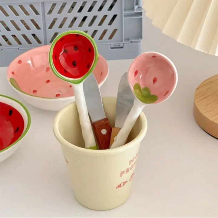 Large%20Cereal%20Bowl%20Scoop%20Watermelon%20Strawberry%20Shaped%20Hand%20Painted%20Ramen%20Spoon%20Long%20Handle%20Cute%20Kitchen%20-%20Image%204