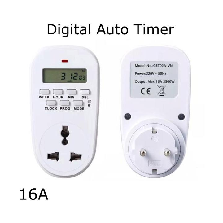 Digital Time Switch Weekly Programmable Electronic Digital Socket Auto Timer Switch_220V 16A