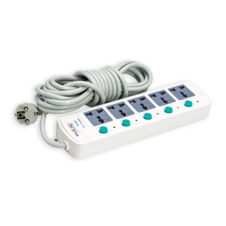 Multi Plug 5 Way Socket Outlate Havvy Duty  With 5M Cable